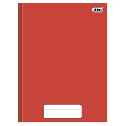 Caderno Universitário Capa Dura Costurado 80 Folhas Tilibra Pepper Vermelho com 05 Unidades