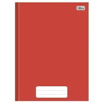 Caderno Universitário Capa Dura Costurado 80 Folhas Tilibra Pepper Vermelho com 05 Unidades