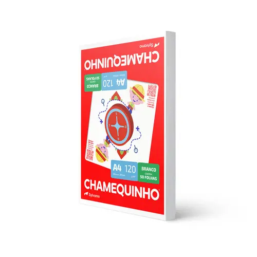Papel Sulfite 120g A4 21cm x 29,7cm 50 Folhas Chamequinho