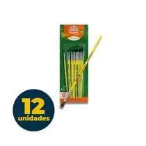 Pincel de Pintura Chato Leo&Leo 815-14 com 12 Unidades