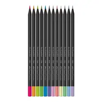 Lápis de Cor 12 Cores 06 Neon + 06 Pastel Redondo Faber-Castell Super Soft com 12 Estojos