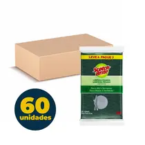 Esponja de Louça 04 Unidades Dupla Face Limpeza Pesada Scotch Brite com 60 Pacotes
