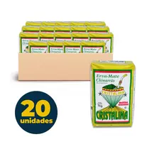 Erva Mate Chimarrão Moída Grossa 1Kg Cristalina com 20 Pacotes