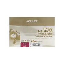 Tinta Óleo Bisnaga 20ml Acrilex Oil Colors Magenta 315 com 06 Unidades