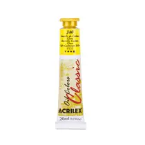 Tinta Óleo Bisnaga 20ml Acrilex Oil Colors Amarelo Cadmio Claro 340 com 06 Unidades