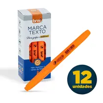 Marca Texto BRW Laranja com 12 Unidades