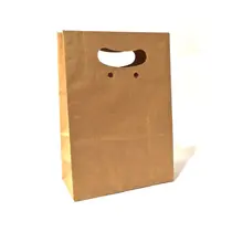 Sacola Papel Kraft M 23,5cmx10cmx31,5cm Natural Boca de Palhaço com 100 Unidades