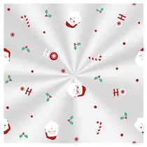 Saco Transparente Decorado 30cmx44cm 100 Unidades Cromus Natal Noel Chegou com 10 Pacotes