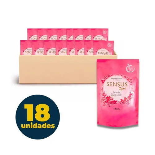 Sabonete Líquido 440ml Refil Sensus Luxo Sedução com 18 Unidades
