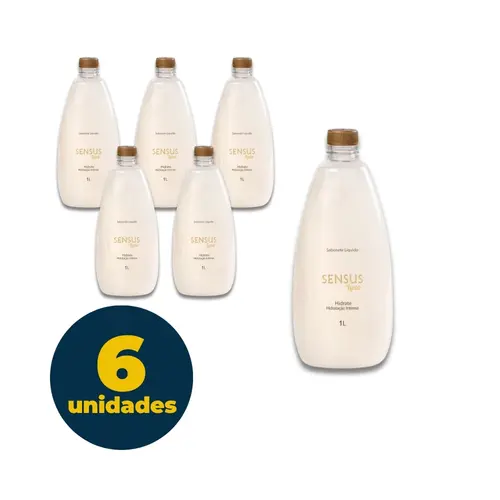 Sabonete Líquido 01 Litro Sensus Luxo Hidrate com 06 Unidades