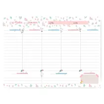 Bloco Planner Permanente Semanal 27,5cmx20cm São Domingos Detalhes