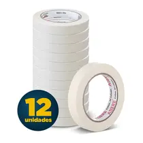 Fita Dupla Face de Papel 16mm X 30m Adere com 12 Rolos