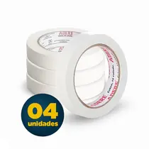 Fita Dupla Face de Papel 25mmx30m Adere com 04 Rolos