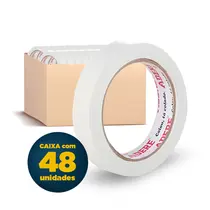 Fita Dupla Face de Papel 25mmx30m Adere com 48 Rolos