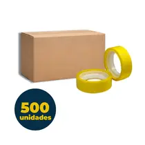 Fita Adesiva Colorida 12mmx10m Adere Amarela com 500 Rolos