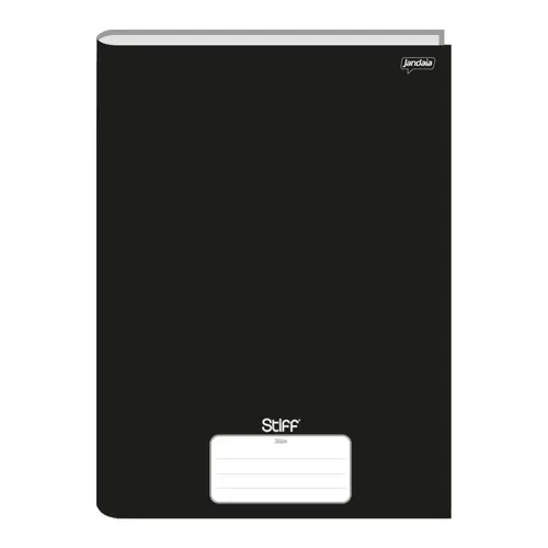 Caderno Universitário Capa Dura Cost Stiff Slim Preto 80 Folhas Jandaia
