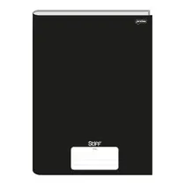 Caderno Universitário Capa Dura Cost Stiff Slim Preto 80 Folhas Jandaia
