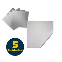 Chapa EVA 40cmx48cm 1,5mm Glitter Branco com 05 Unidades