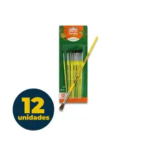 Pincel de Pintura Chato Leo&Leo 815-0 com 12 Unidades