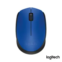 Mouse Sem Fio Logitech M170 Azul, Design Ambidestro Compacto, 1000DPI, Conexão USB e Pilha Inclusa