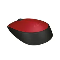 Mouse Sem Fio Logitech M170 Vermelho, Design Ambidestro Compacto, 1000DPI, Conexão USB e Pilha Inclusa