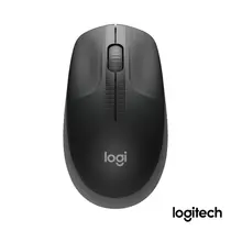 Mouse Sem Fio Logitech M190 Preto/Cinza, Design Ambidestro, Conexão USB e Pilha Inclusa