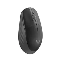 Mouse Sem Fio Logitech M190 Preto/Cinza, Design Ambidestro, Conexão USB e Pilha Inclusa