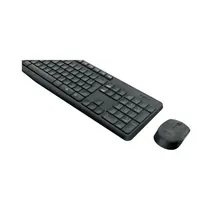 Kit Teclado e Mouse Sem Fio Logitech MK235 Cinza, Conexão USB e Pilhas Inclusas