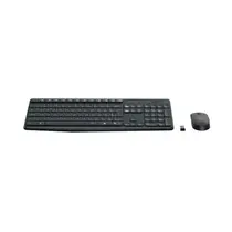 Kit Teclado e Mouse Sem Fio Logitech MK235 Cinza, Conexão USB e Pilhas Inclusas