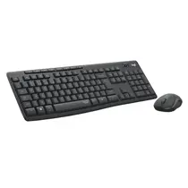 Kit Teclado e Mouse Sem Fio Logitech MK295 Preto, com Digitação e Clique Silencioso, Conexão USB e Pilhas Inclusas