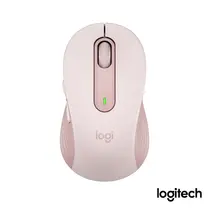 Mouse Sem Fio Logitech Signature M650 Rose, Clique Silencioso, 2000DPI, Pilha Inclusa, Conexão Bluetooth e USB