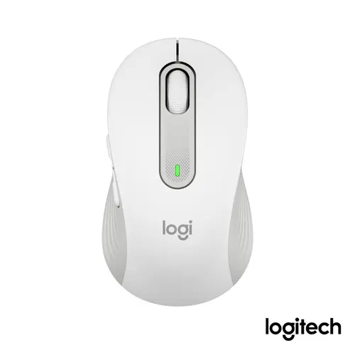 Mouse Sem Fio Bluetooth e USB Logitech Signature Compacto M650 Off White