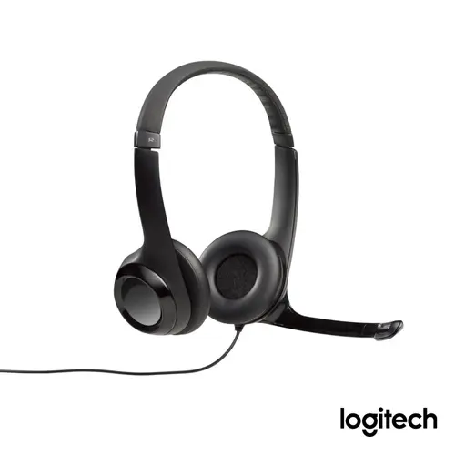 Fone de Ouvido Headset USB com Microfone Logitech H390 Preto