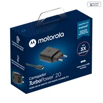 Carregador de Parede 20W Cabo Micro USB Turbo Power Motorola Original