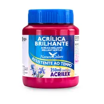 Tinta Acrílica Brilhante 250ml Acrilex 542 Rosa Escuro 03 Unidades