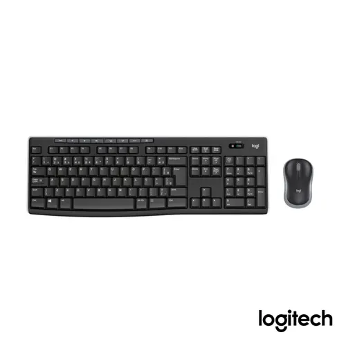 Kit Teclado e Mouse Sem Fio Logitech MK270 Preto, com Teclas de Mídia de Fácil Acesso, Conexão USB e Pilhas Inclusas
