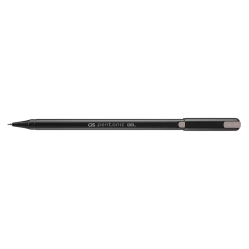 Caneta Gel 1.0mm Cis Pentonic Prata com 12 Unidades