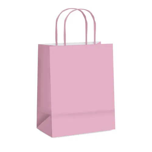 SACOLA PAPEL PRESENTE G 32CMX26,5CMX13CM CROMUS ROSA CLARO 10 UN