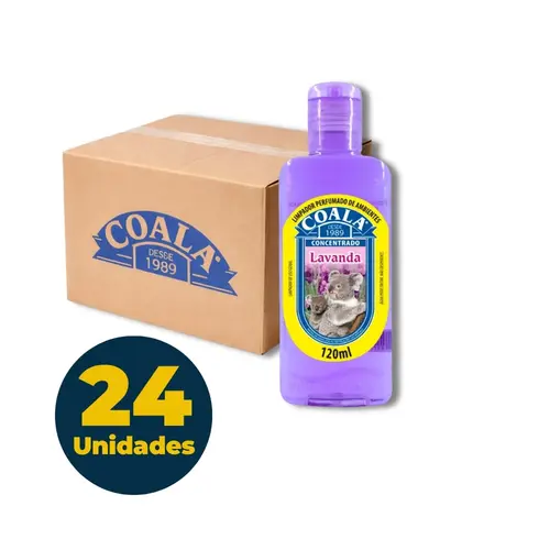 Limpador Perfumado Concentrado 120ml Coala Lavanda com 24 Unidades