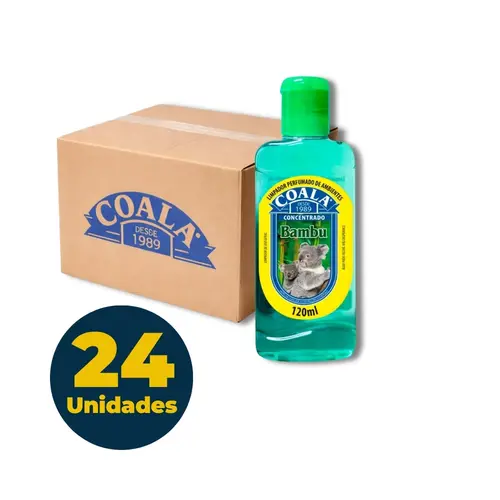 Limpador Perfumado Concentrado 120ml Coala Bambu com 24 Unidades