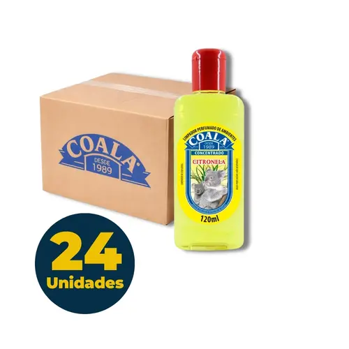 Limpador Perfumado Concentrado 120ml Coala Citronela com 24 Unidades