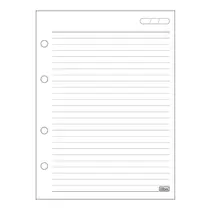 Bloco Fichario Colegial 177mmx240mm 80 Folhas Tilibra Académie 56g com 04 Unidades
