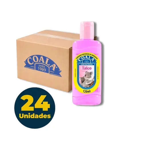 Limpador Perfumado Concentrado 120ml Coala Talco com 24 Unidades