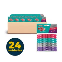 Prendedor Plástico para Roupa 16 Unidades Bettanin Esfrebom Basic com 24 Pacotes
