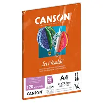 Papel A4 21cmx29,7cm 120g 25 Folhas Canson Iris Vivaldi Laranja com 4 Pacotes