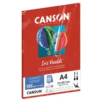 Papel A4 21cmx29,7cm 185g 25 Folhas Canson Iris Vivaldi Vermelho com 4 Pacotes