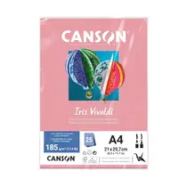 Papel A4 21cmx29,7cm 185g 25 Folhas Canson Iris Vivaldi com 4 Pacotes