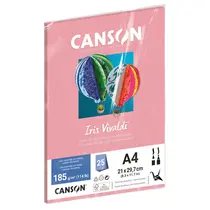 Papel A4 21cmx29,7cm 185g 25 Folhas Canson Iris Vivaldi com 4 Pacotes