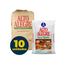Açúcar Refinado 1Kg Alto Alegre com 10 Pacotes