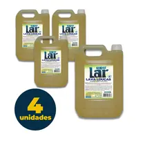 Detergente Líquido 5 Litros Super Lar Lava Louças Neutro com 04 Unidades
